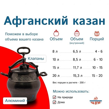 Афганский казан 8 л двухцветный